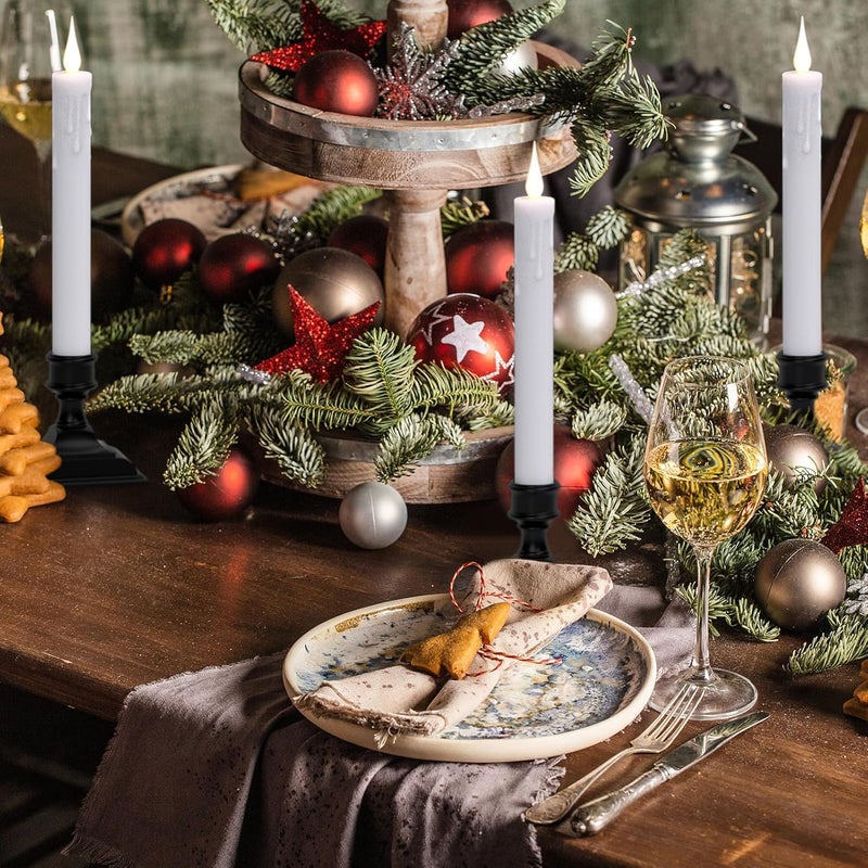 DRomance Flameless Window Candles with Remote Timer, 4 Pack White LED Flickering, Dripping Wax Effect, Suction Cups Included - Image 4